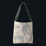 Vintage Florida Road Map Crossbody Bag<br><div class="desc">A terrific old map of Florida's roadways.  The image covers the bag on both sides and makes for a great travel bag or gift.</div>