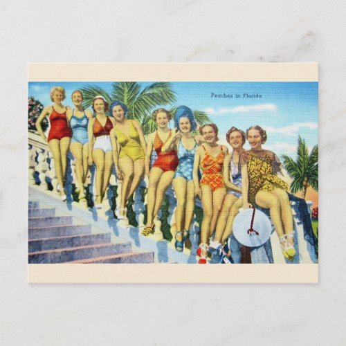 Vintage Florida Swimsuit Beauties Postcard