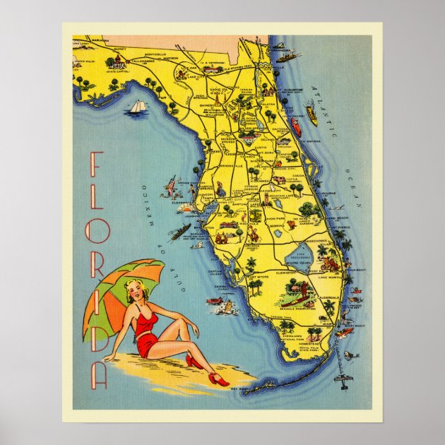 Vintage Florida Tourism Map 1947 - Vintage Florida Tourism Map 1947 Poster Rb3f2b99c3a6b41aca6df42b55a9698d1 Wvc 8byvr 630 