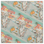 Vintage Florida tourist map Fabric