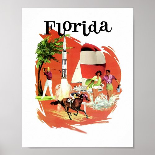 Vintage Florida Travel Poster