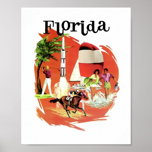 Vintage Florida Travel Poster (Front)