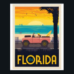 Vintage Florida Travel Summer Poster<br><div class="desc">Vintage Florida Travel Summer Poster</div>