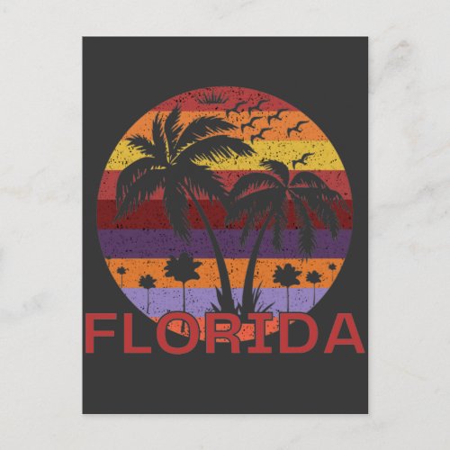 Vintage Florida USA Summer Beach Postcard