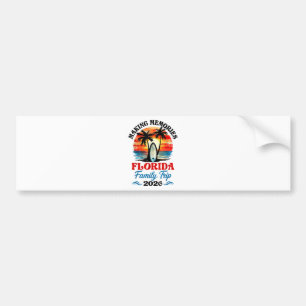 Vintage Florida Vacation Family Trip 2026 Bumper Sticker