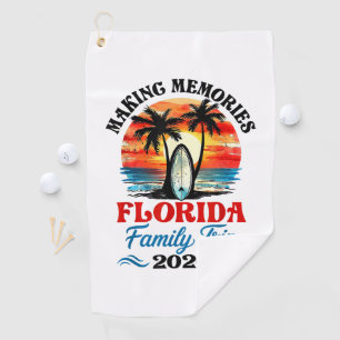 Vintage Florida Vacation Family Trip 2026 Golf Towel