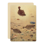 Vintage Flounders Flat Fish Fishing Invitation