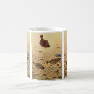 Vintage Flounders, Marine Ocean Life Flat Fish Coffee Mug