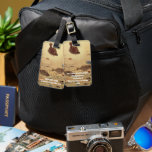 Vintage Flounders, Marine Ocean Life Flat Fish Luggage Tag