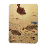 Vintage Flounders, Marine Ocean Life Flat Fish Magnet