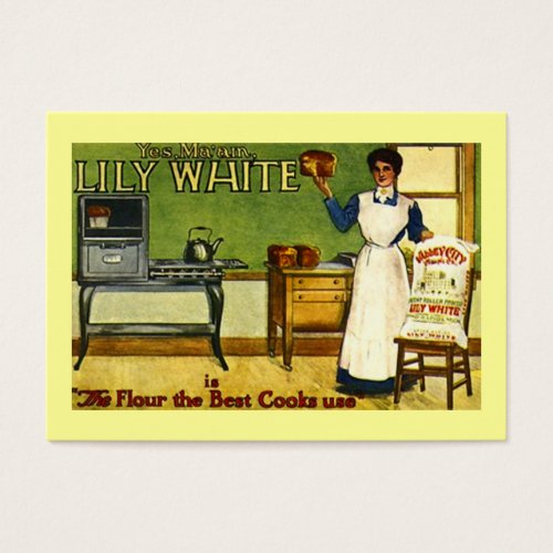 VINTAGE FLOUR ADVERTISING KITCHEN GIFT TAG CARDS BUSINESS CARD TEMPLATE