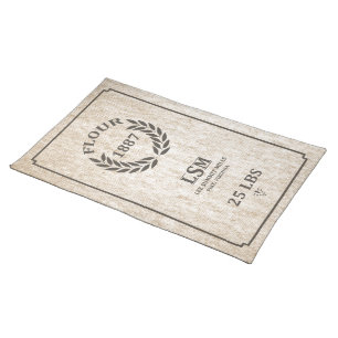 Vintage Flour Sack Cloth Placemat