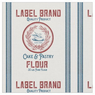 Vintage Flour Sack Design Fabric
