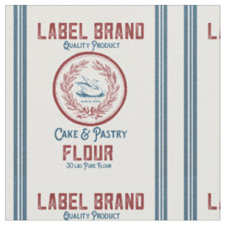 Vintage Flour Sack Design Fabric
