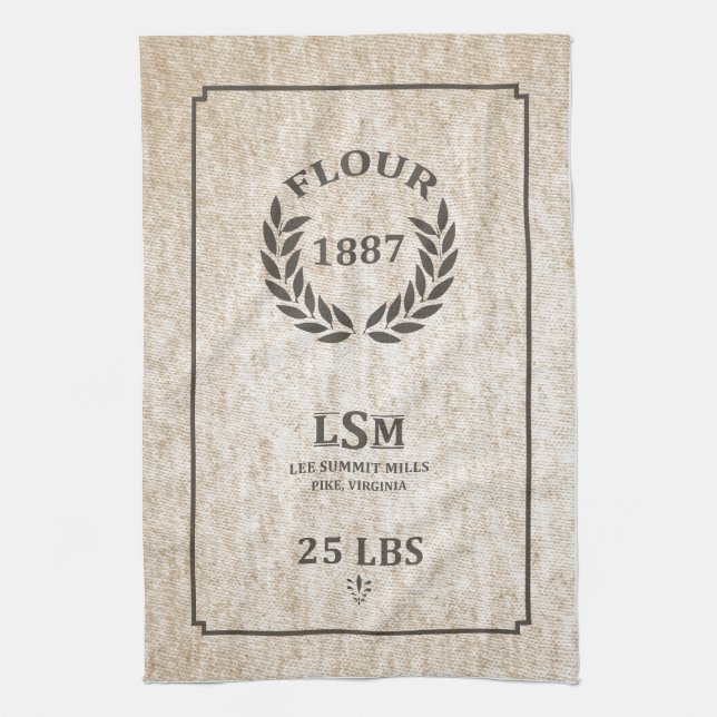 Vintage Flour Sack Kitchen Towel (Vertical)