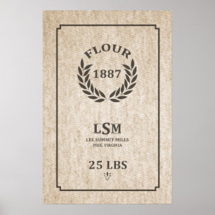 Vintage Flour Sack Poster