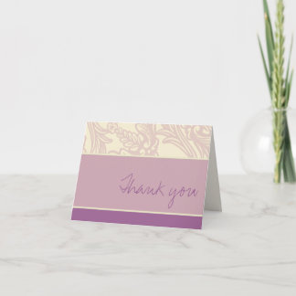 Vintage Flourish Lavender Thank You Card