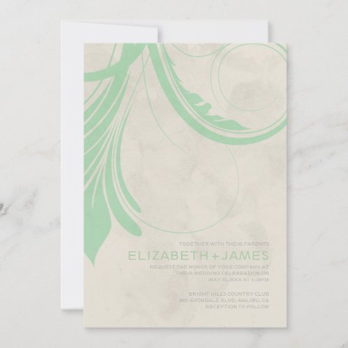 Vintage Flourish Wedding Invitations