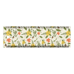 Vintage Flower and Butterfly Pattern Ruler