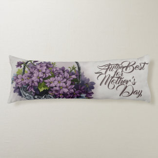 Vintage Flower Basket – Mother's Day Bloom Body Pillow