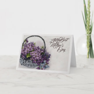 Vintage Flower Basket – Mother's Day Bloom Card