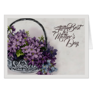 Vintage Flower Basket – Mother's Day Bloom Card