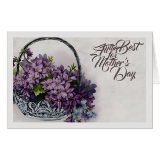 Vintage Flower Basket – Mother's Day Bloom Card