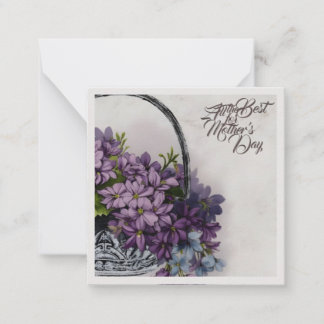 Vintage Flower Basket – Mother's Day Bloom Note Card