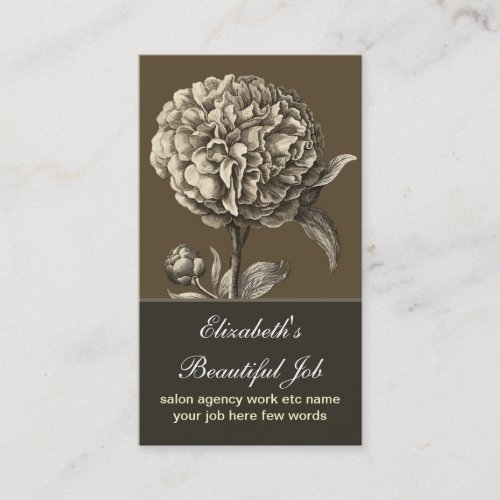 vintage flower blossom business card