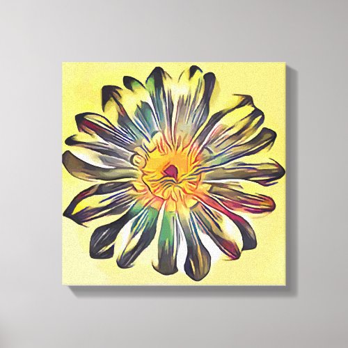 Vintage flower canvas print