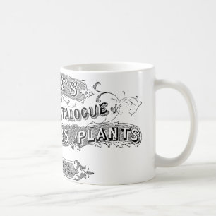 Vintage Flower Catalog Typography Coffee Mug