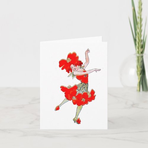 Vintage Flower Children Primrose Note Card