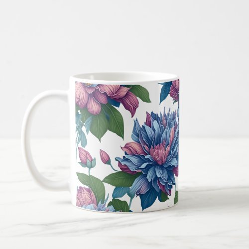 Vintage flower coffee mug