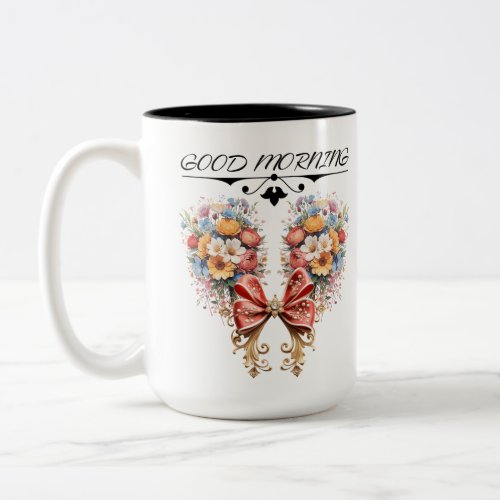 Vintage flower coffee mug