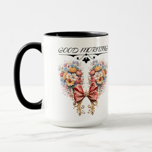 Vintage flower coffee mug