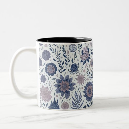 Vintage flower coffee mug
