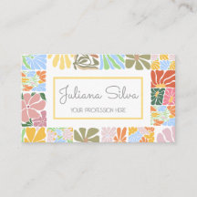 Vintage Flower Colorful Retro with QR