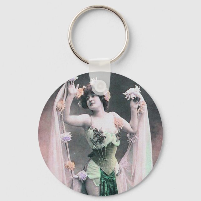 *Vintage Flower Dancer* Keychain (Front)