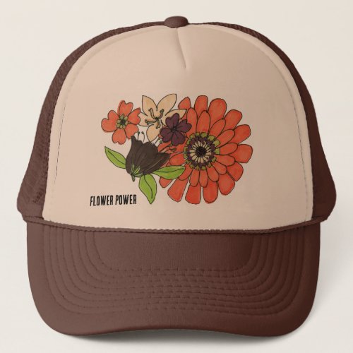 Vintage Flower design Trucker Hat