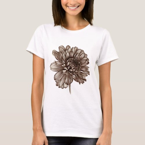 Vintage flower design tshirt 