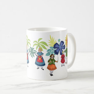 Vintage Flower Fashion Kids Clothes Apparel Coffee Mug