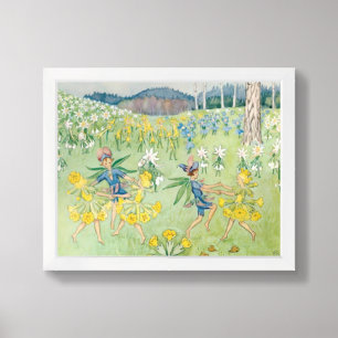 Vintage Flower Festival by Elsa Beskow Framed Art