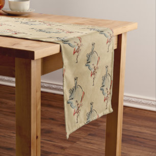 vintage flower flora Personalize Destiny Destiny'S Short Table Runner
