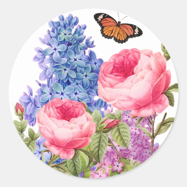 Vintage Flower Garden Stickers (Front)