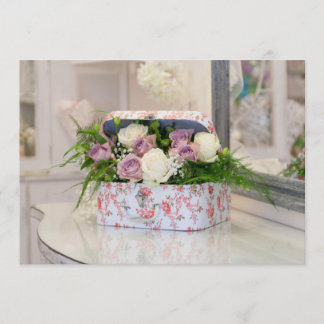 Vintage Flower Gift Box Invitation