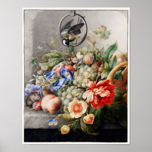 Vintage Flower Illustration Poster