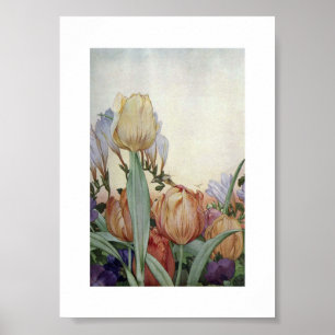 Vintage Flower Illustration Poster