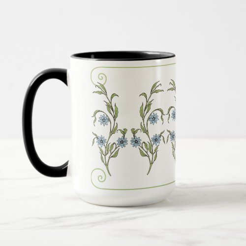 Vintage flower  mug