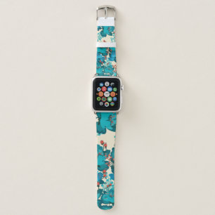 Vintage flower pattern apple watch band