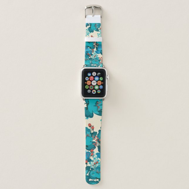 Vintage flower pattern apple watch band (Front)